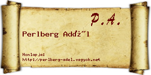Perlberg Adél névjegykártya
